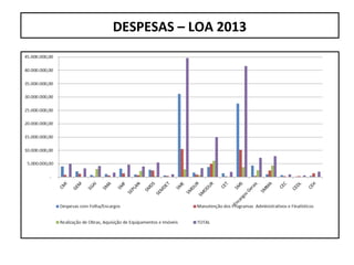 DESPESAS – LOA 2013
 