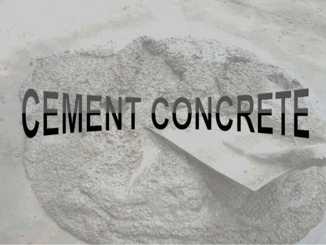 cement concrete
