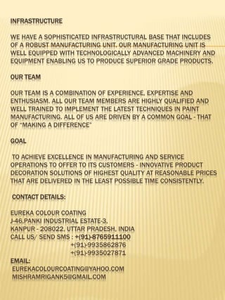 Eureka Colour Coating | PPTX