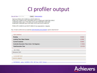 CI profiler output
 
