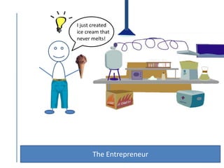 I just created  ice cream that  never melts! The Entrepreneur  