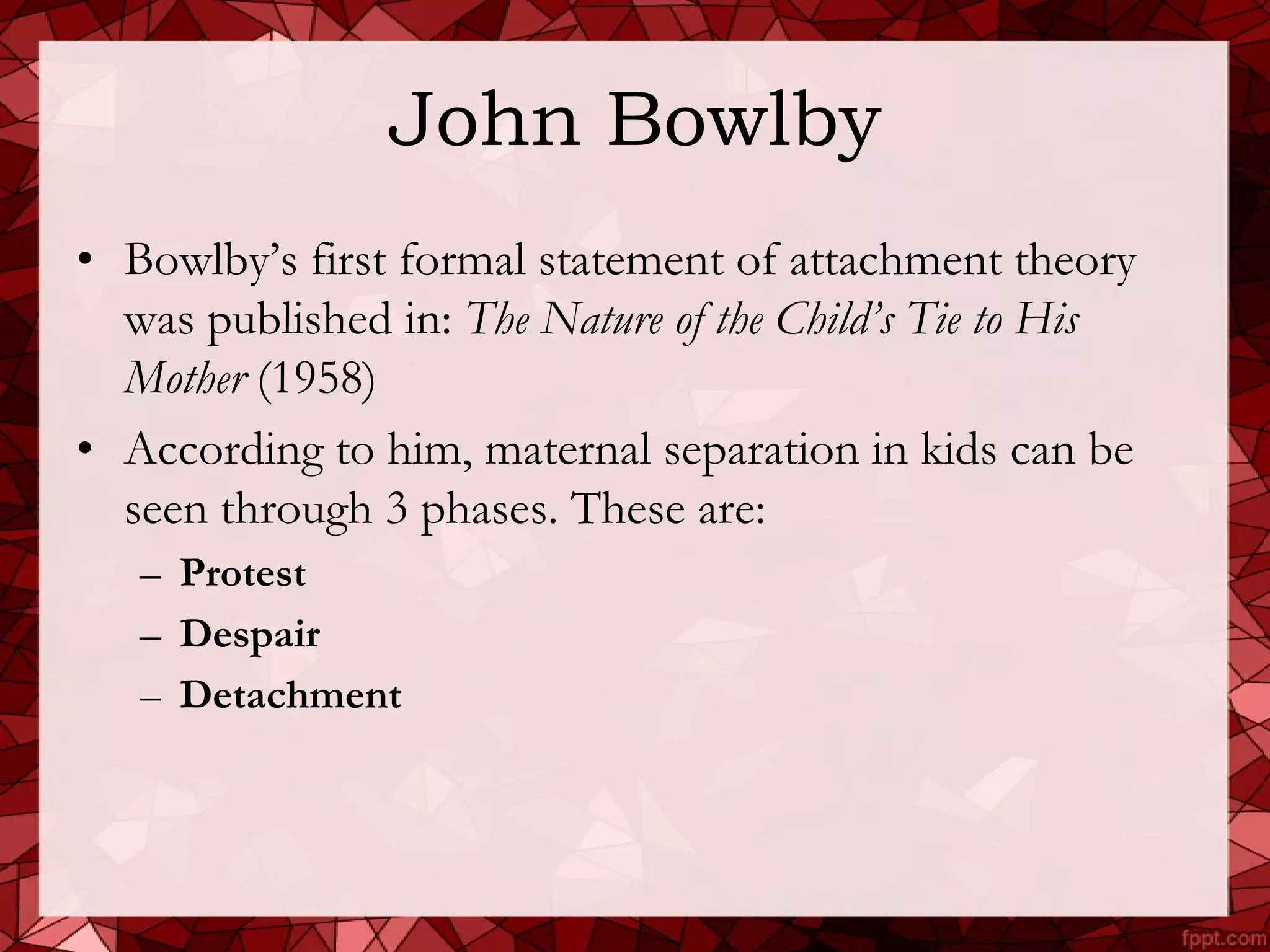 Attachment Theory | PDF
