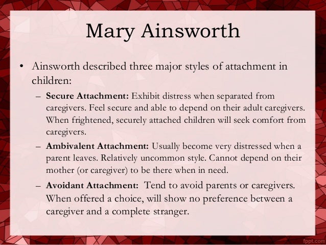 Attachment Theory Attachment Theory