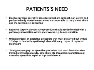 General Operative Required Introduction of general principle of surgery | PPT