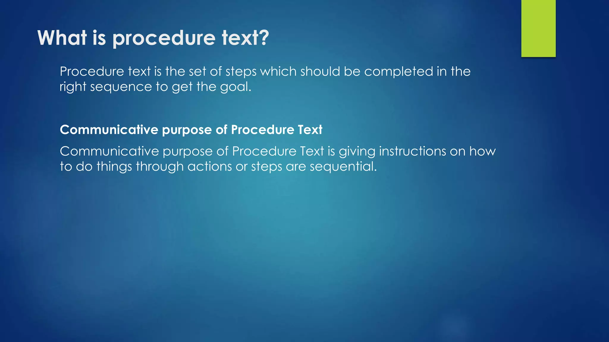Procedure Text | PPT