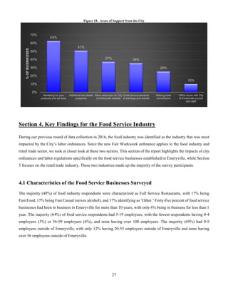 27
Figure 18. Areas of Support from the City
Section 4. Key Findings for the Food Service Industry
During our previous rou...