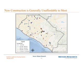 Southern California Housing Outlook
January 2015 46
New Construction is Generally Unaffordable to Most
Source: Meyers Rese...
