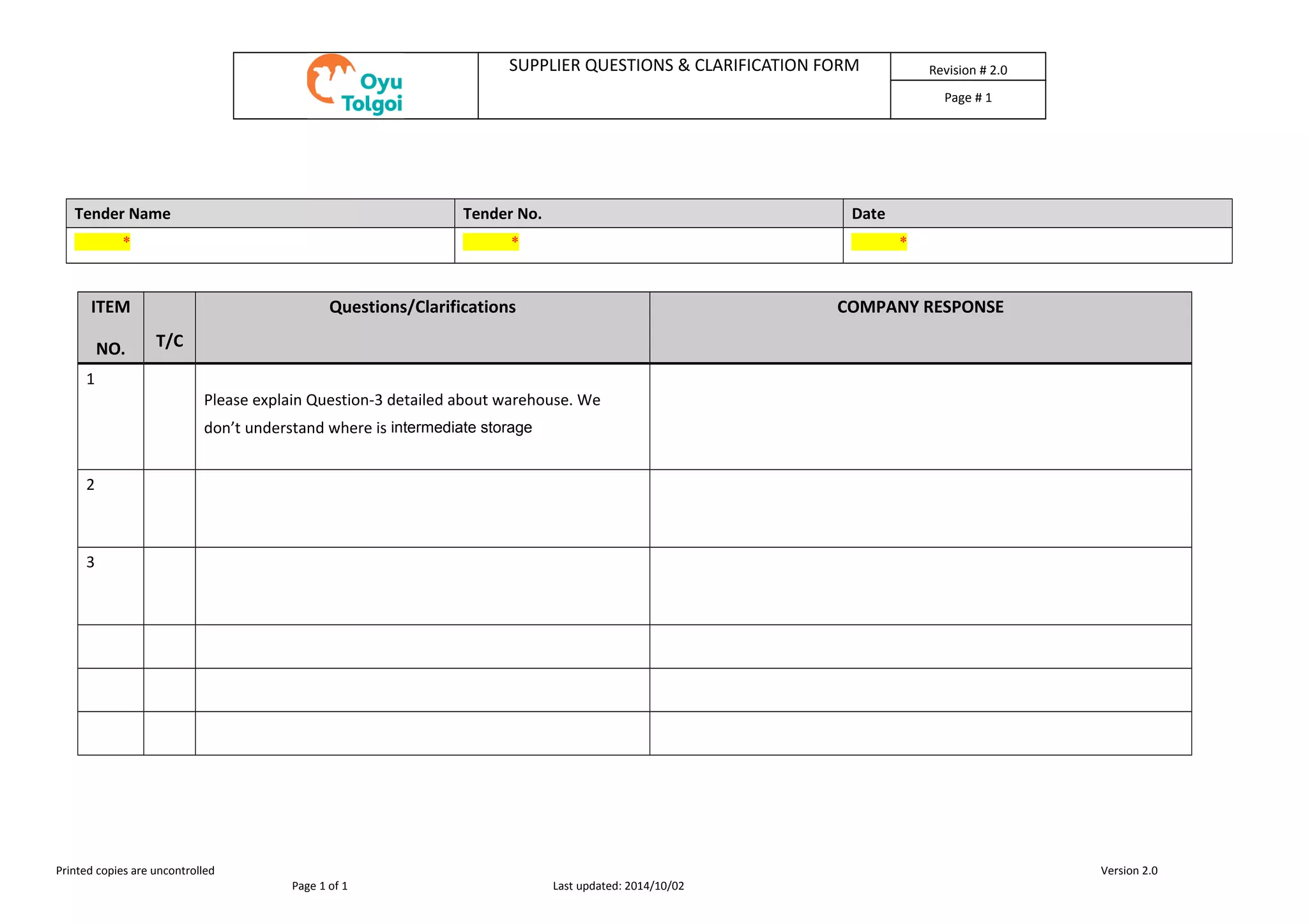Attachment 4 supplier questions and clarification form PPT