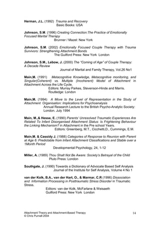 Attachment And Attachment Based Therapy | PDF
