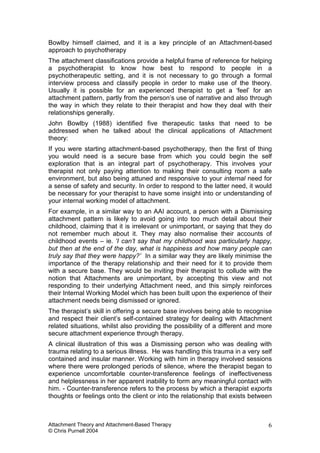 Attachment And Attachment Based Therapy | PDF