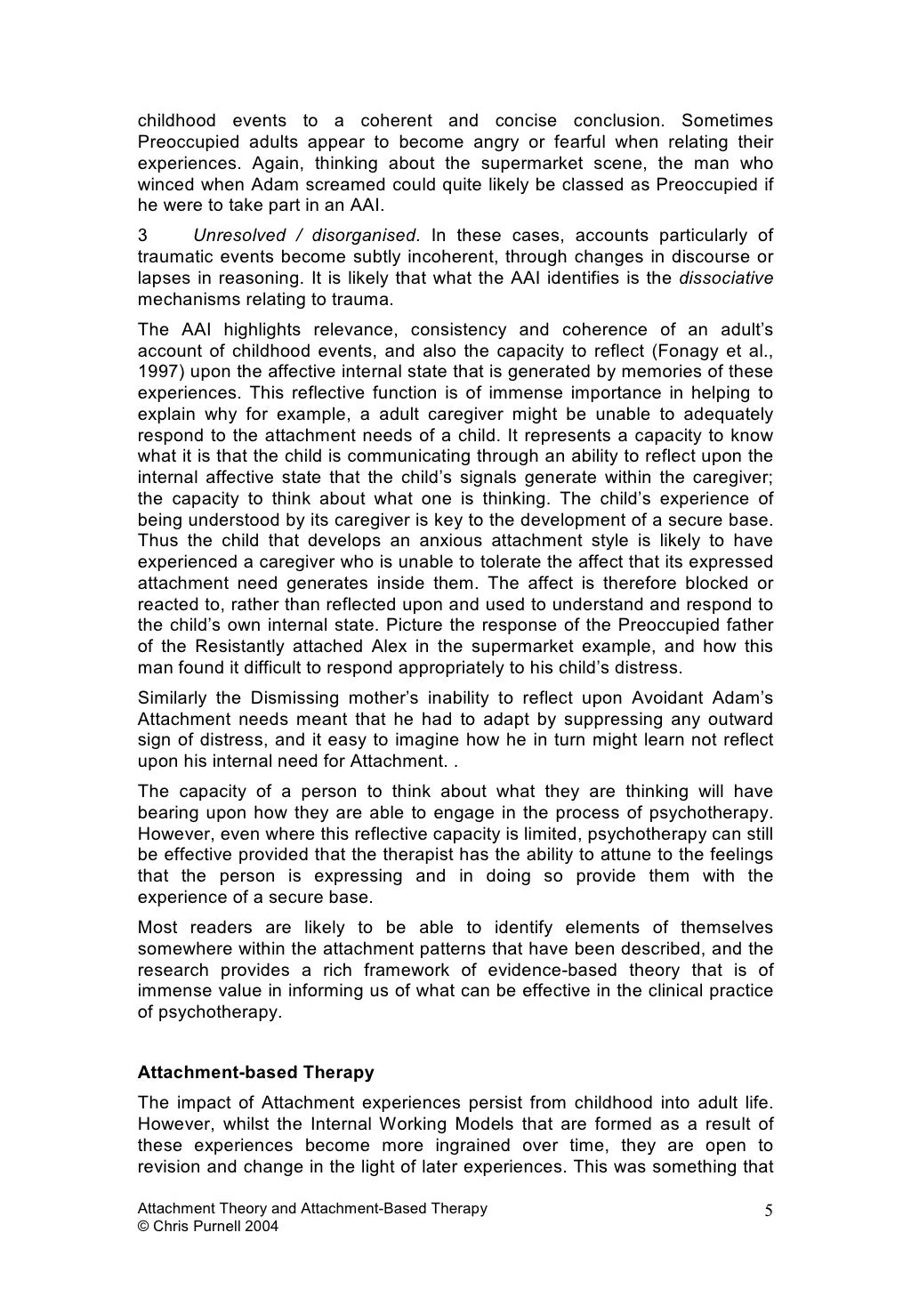 Attachment And Attachment Based Therapy Attachment And Attachment Based Therapy