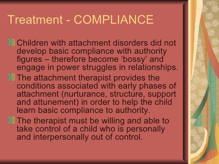 Attachment disorders