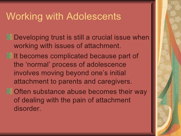 Attachment disorders