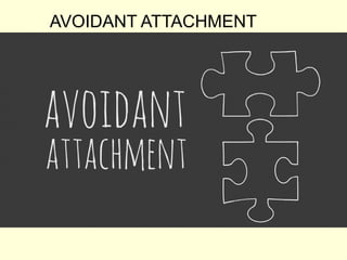 https://www.youtube.com/watch?v=7KA-
atOMvHY
AVOIDANT ATTACHMENT
 