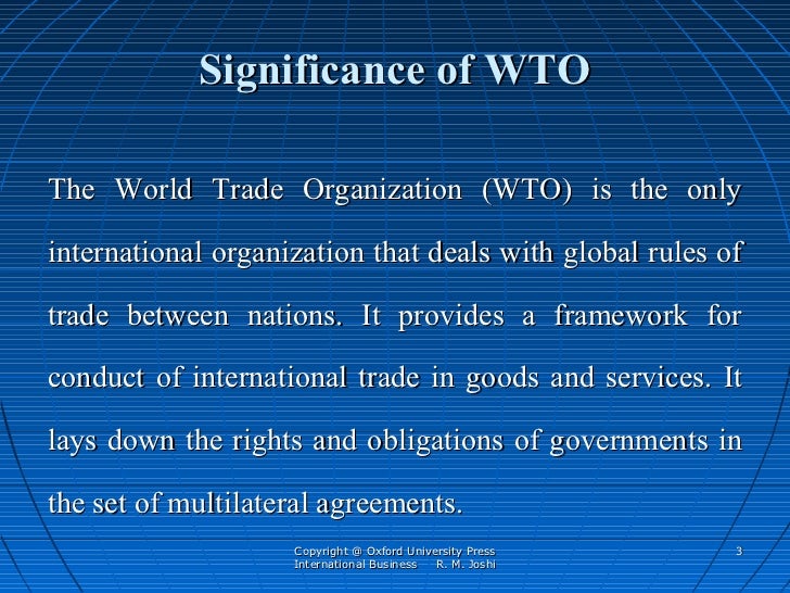 WTO NOTES