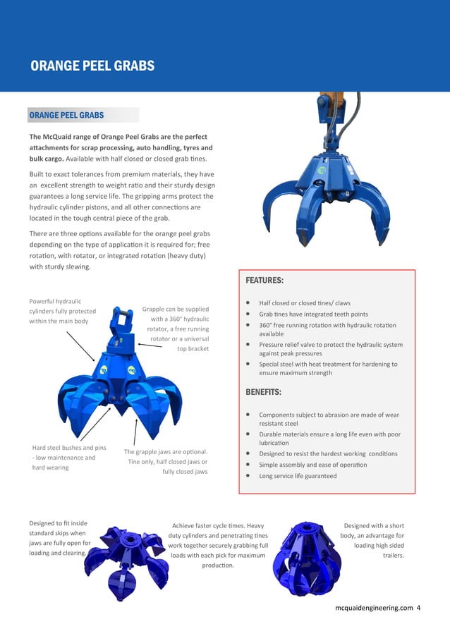 McQuaid Engineering Attachments brochure PDF
