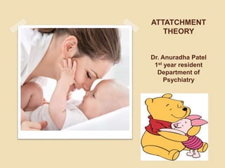 ATTATCHMENT
THEORY
Dr. Anuradha Patel
1st year resident
Department of
Psychiatry
 