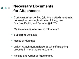 Attachment Trustee Process &amp; Execution