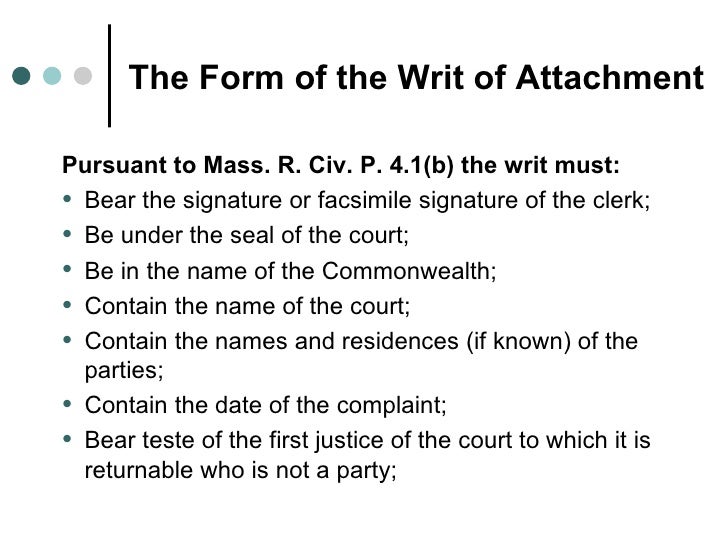 attachment trustee process execution massachusetts trustee certificate form