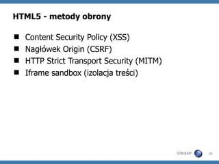 HTML5: Atak i obrona