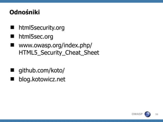 HTML5: Atak i obrona