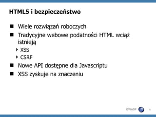 HTML5: Atak i obrona