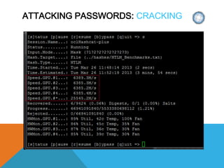 ATTACKING PASSWORDS: CRACKING
 