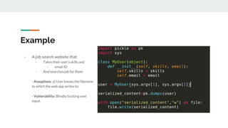 Attack and Mitigation for Insecure Deserialization | PPTX