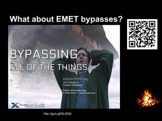 What about EMET bypasses?
http://goo.gl/QrJZdd
 
