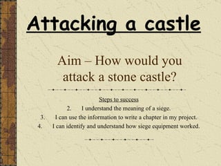 Aim – How would you attack a stone castle? ,[object Object],[object Object],[object Object],[object Object],Attacking a castle 