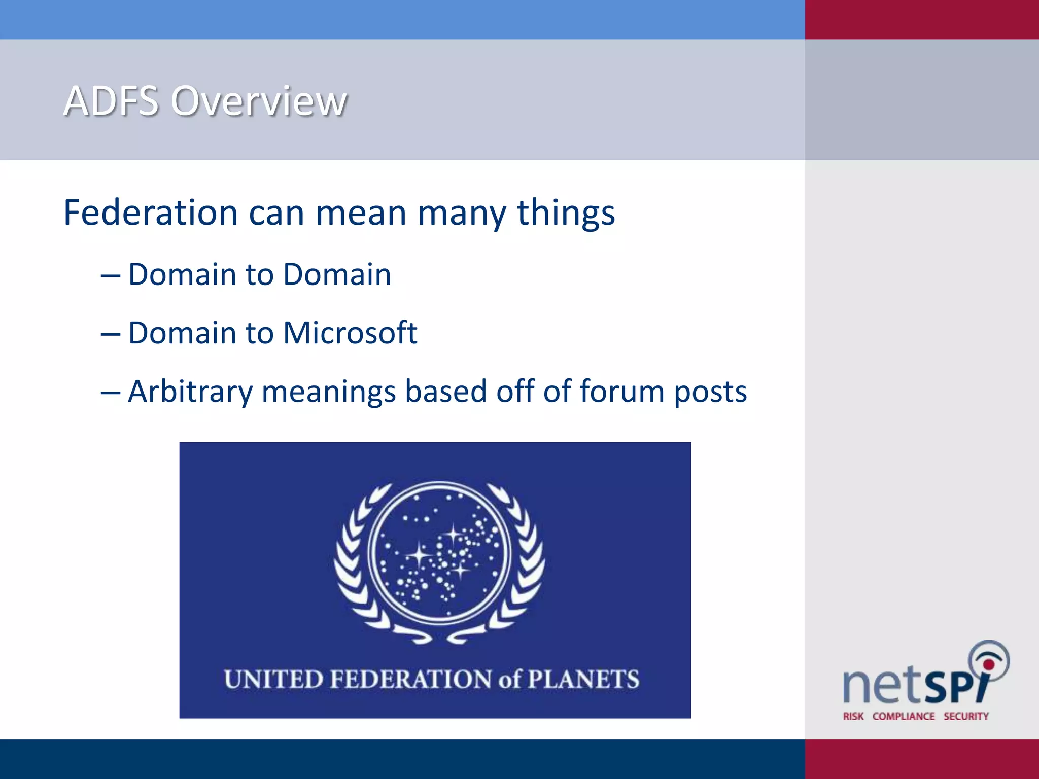 Attacking ADFS Endpoints - DerbyCon | PPT