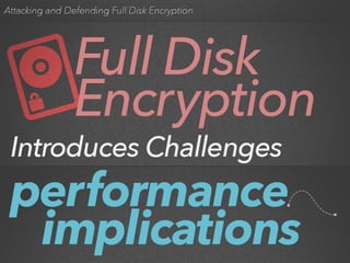 Attacking and Defending Full Disk Encryption