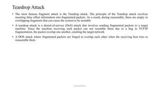 Teardrop Attack Example Attack on computer | PPTX