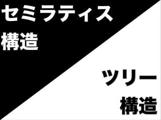 ツリー
構造
セミラティス
構造
 