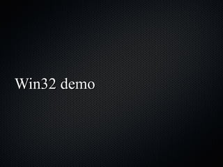 Win32 demo 