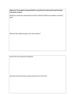 Attack the block worksheet