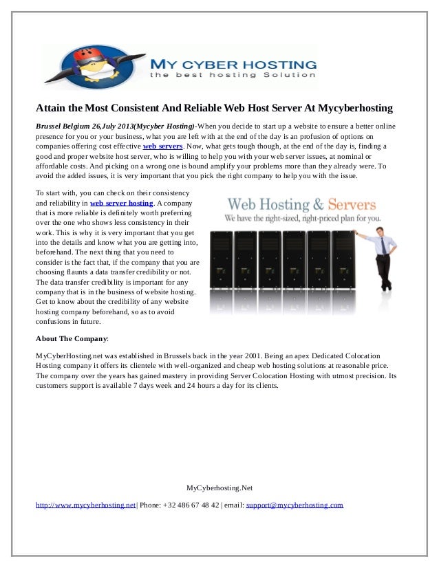 Attain The Most Consistent And Reliable Web Host Server At Mycyberhos Images, Photos, Reviews