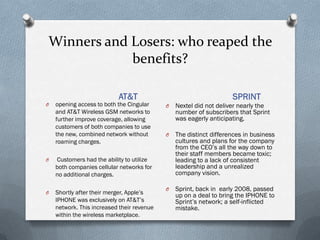 At&t and Sprint Merger and Organizational Change | PPTX