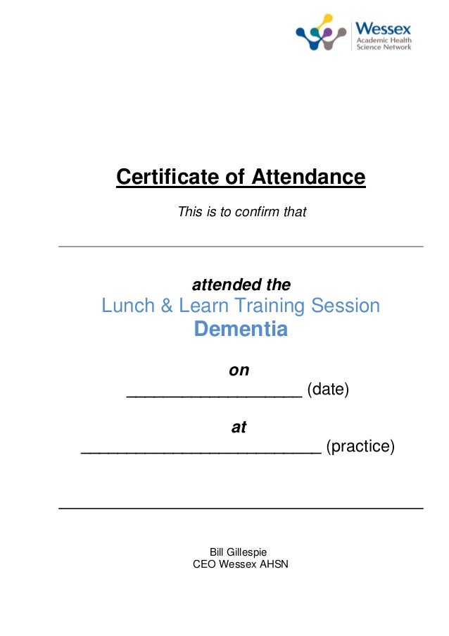 lunch certificate