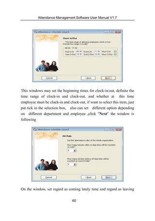 Attendance management software user manual v1.8 | PDF