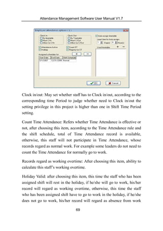 Attendance management software user manual v1.8 | PDF
