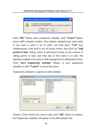 Attendance management software user manual v1.8 | PDF