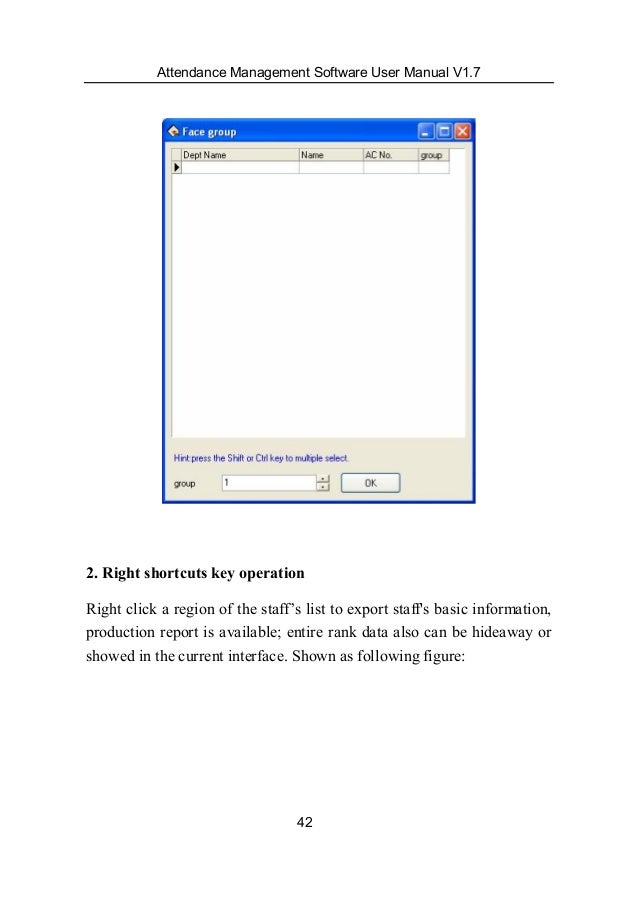 Attendance Management Software User Manual