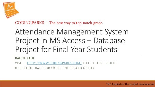 access database project management