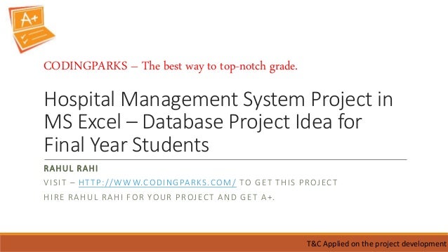 hospital management system project in ms excel database project ide excel project for students