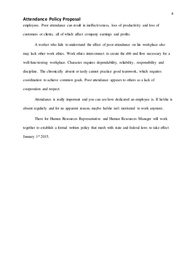 attendance policy proposal how to write up an employee for attendance