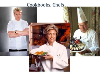 Cookbooks, Chefs . . . 
 