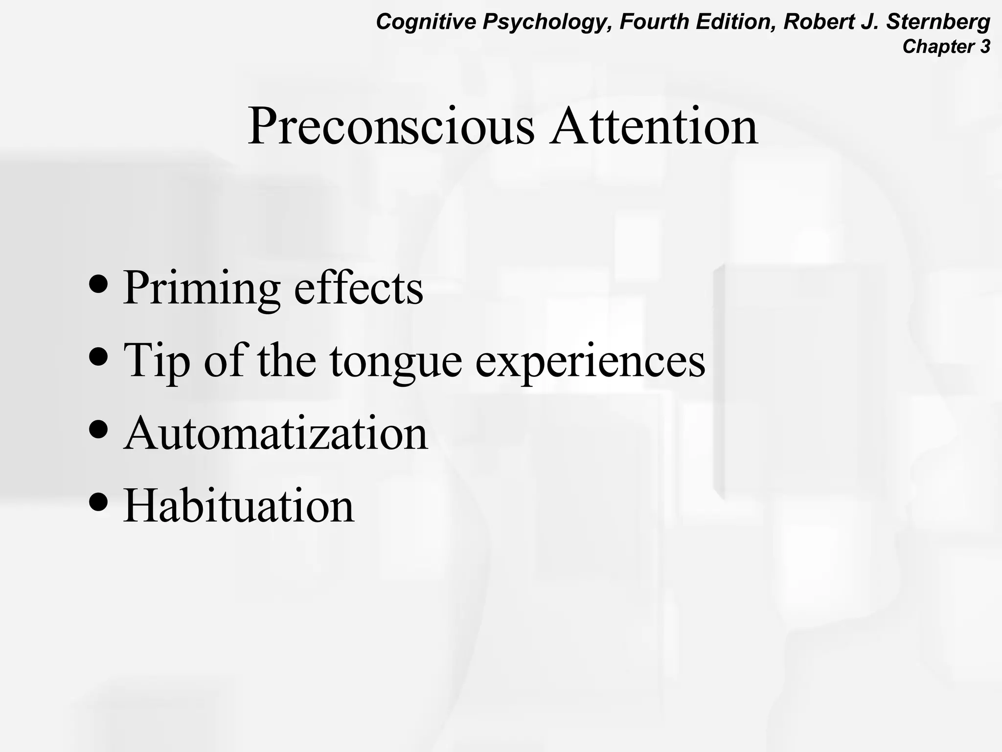 Attention and Consciousness | PPT