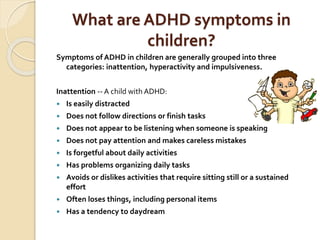 Attention Deficit Hyperactivity Disorder | PPTX