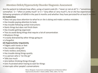 Attention deficit hyperactivity disorder | PPTX